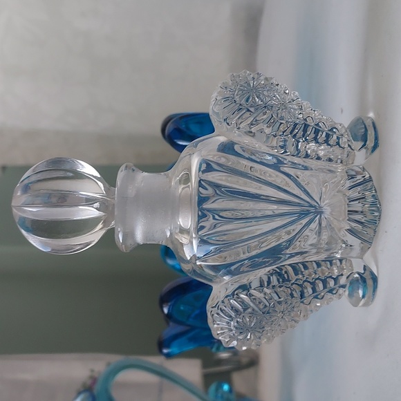 Vintage imperial glass perfume bottle cut crystal Art deco art nouveau - Picture 12 of 13